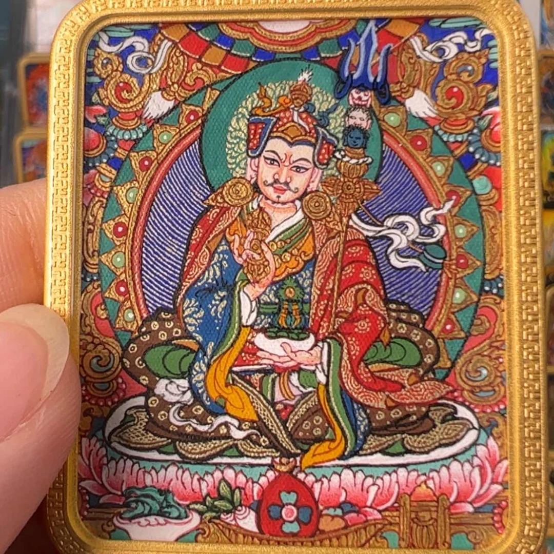 【闪购商品】吊坠镜*人莲花生大师唐卡绘画作品