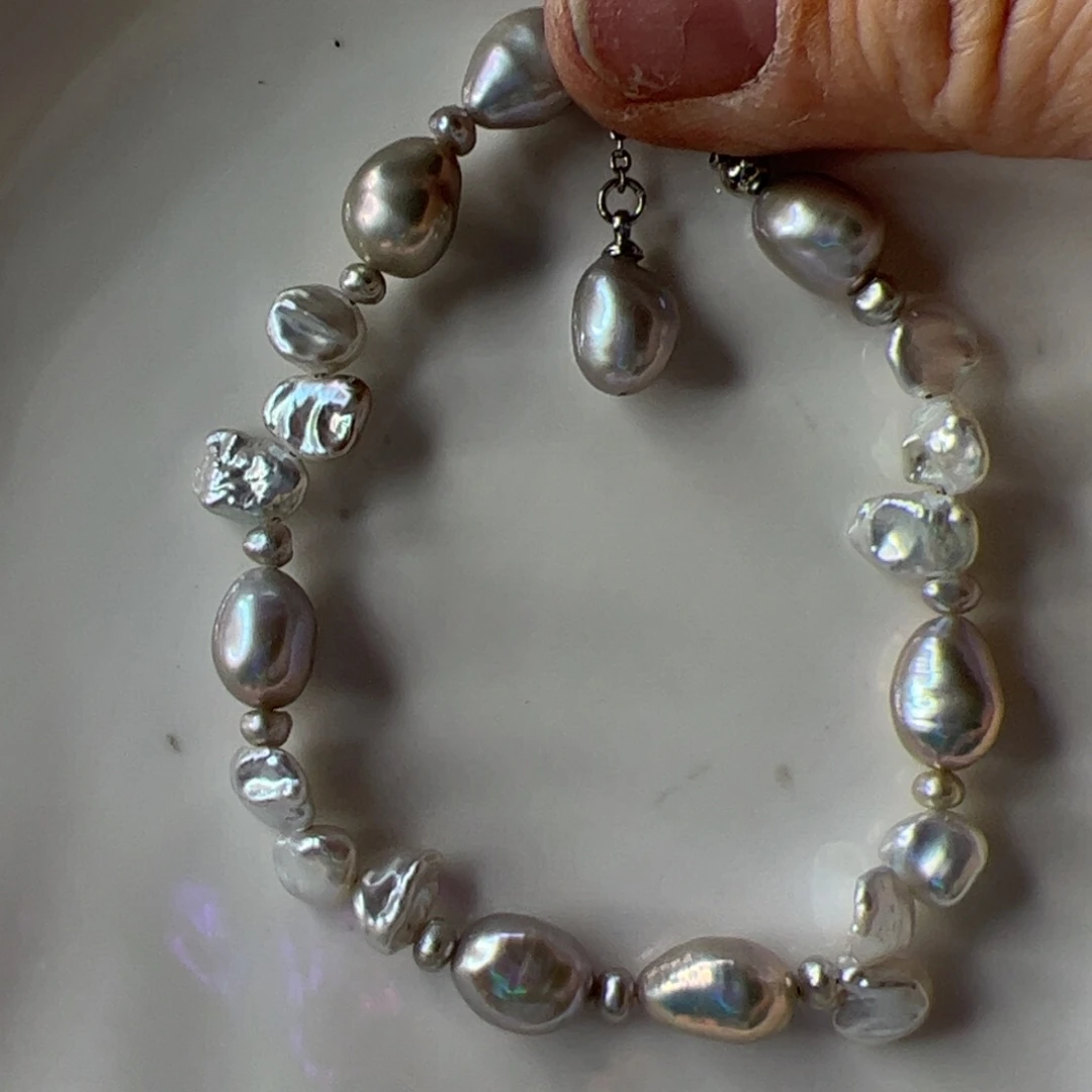 合金戒指淡水珍珠887