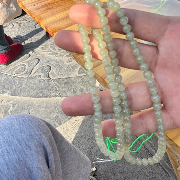 和田玉冰清水毛衣链