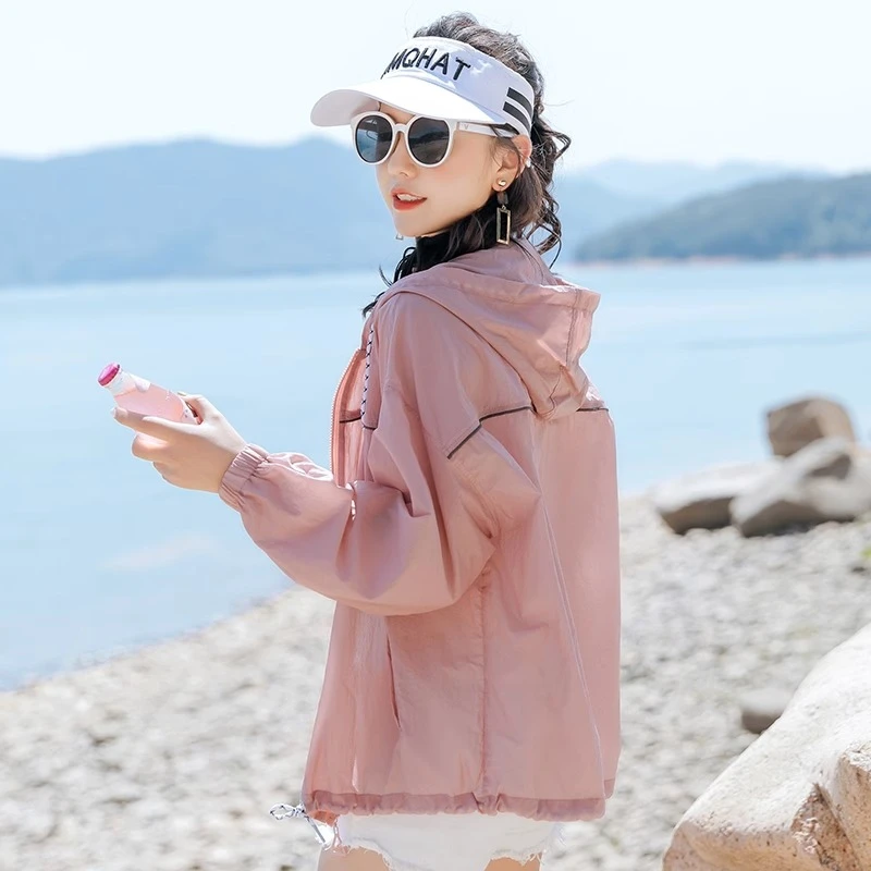 2025夏新款防晒衣女短款透气百搭防晒衣服户外防晒衫宽松超薄外套