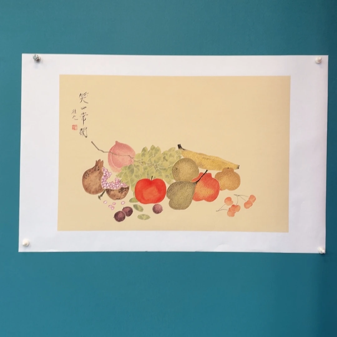 国画于往之四尺三开瓜果系列