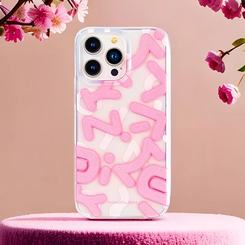 【米卡伦涂鸦字母系列】适用于iphone13/14/15/16pro透明可爱手机壳