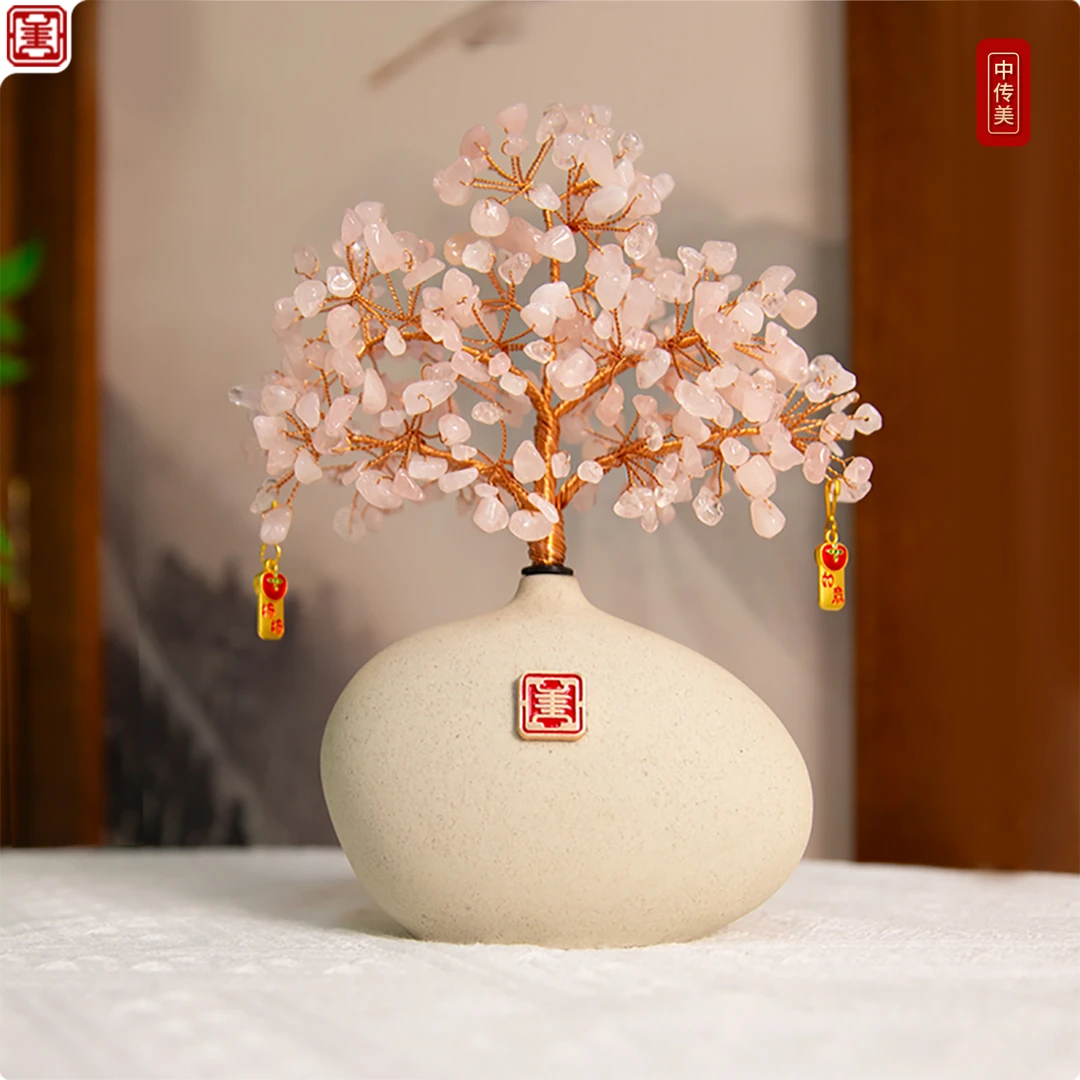 治愈系桌面水晶小摆件高级感小众生日礼物客厅办公室布置新年装饰