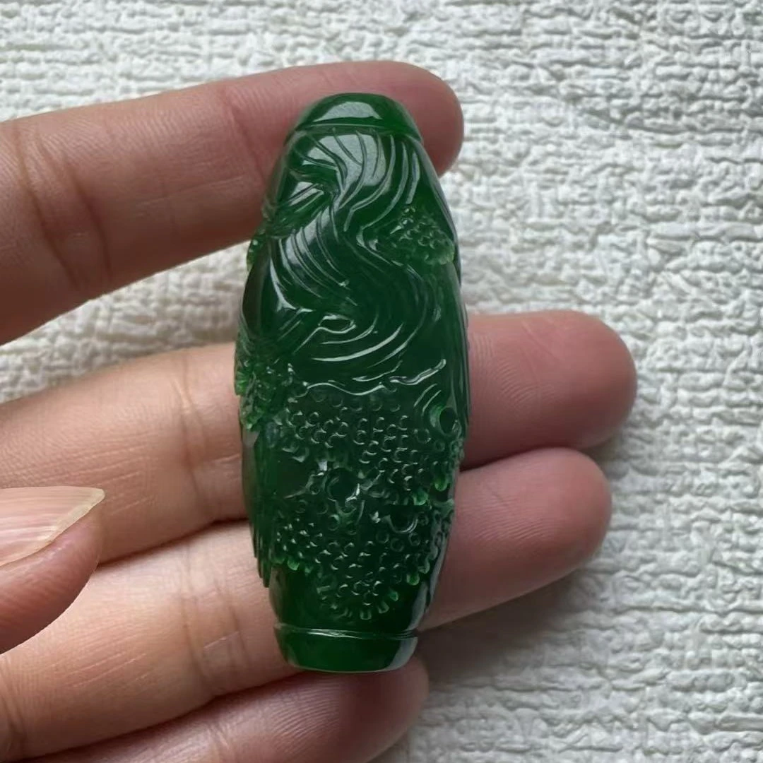 挂件天珠山水精工雕刻