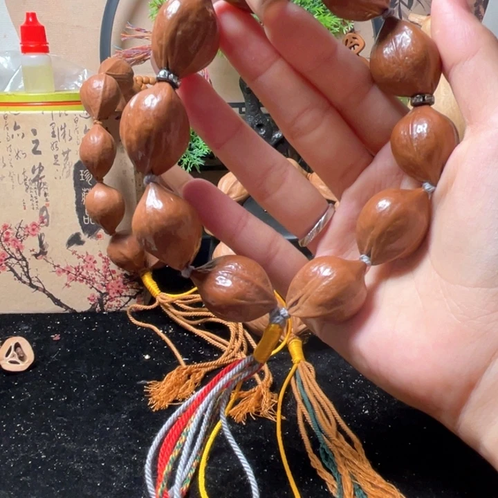 橄榄核手串/手链2.1鸡血10