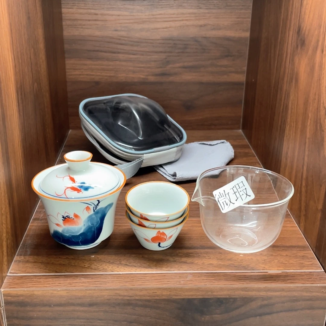 纯手绘釉下彩微瑕