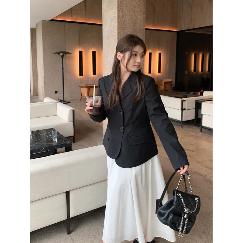 【ALINDM年终大清仓】胖mm设计感上衣200斤收腰西装外套女AS24937