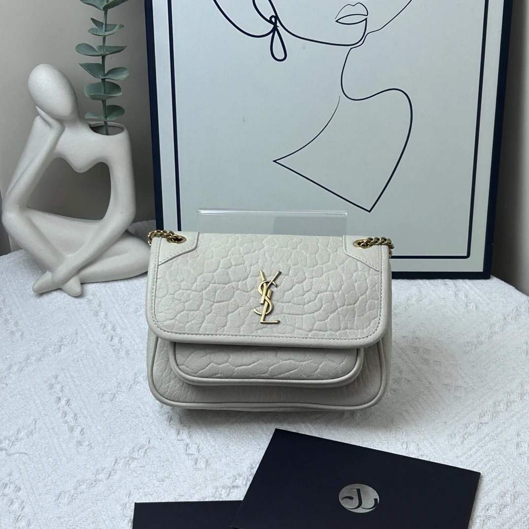 95新 YSL/圣罗兰 niki迷你 白金 25年/JWX5582