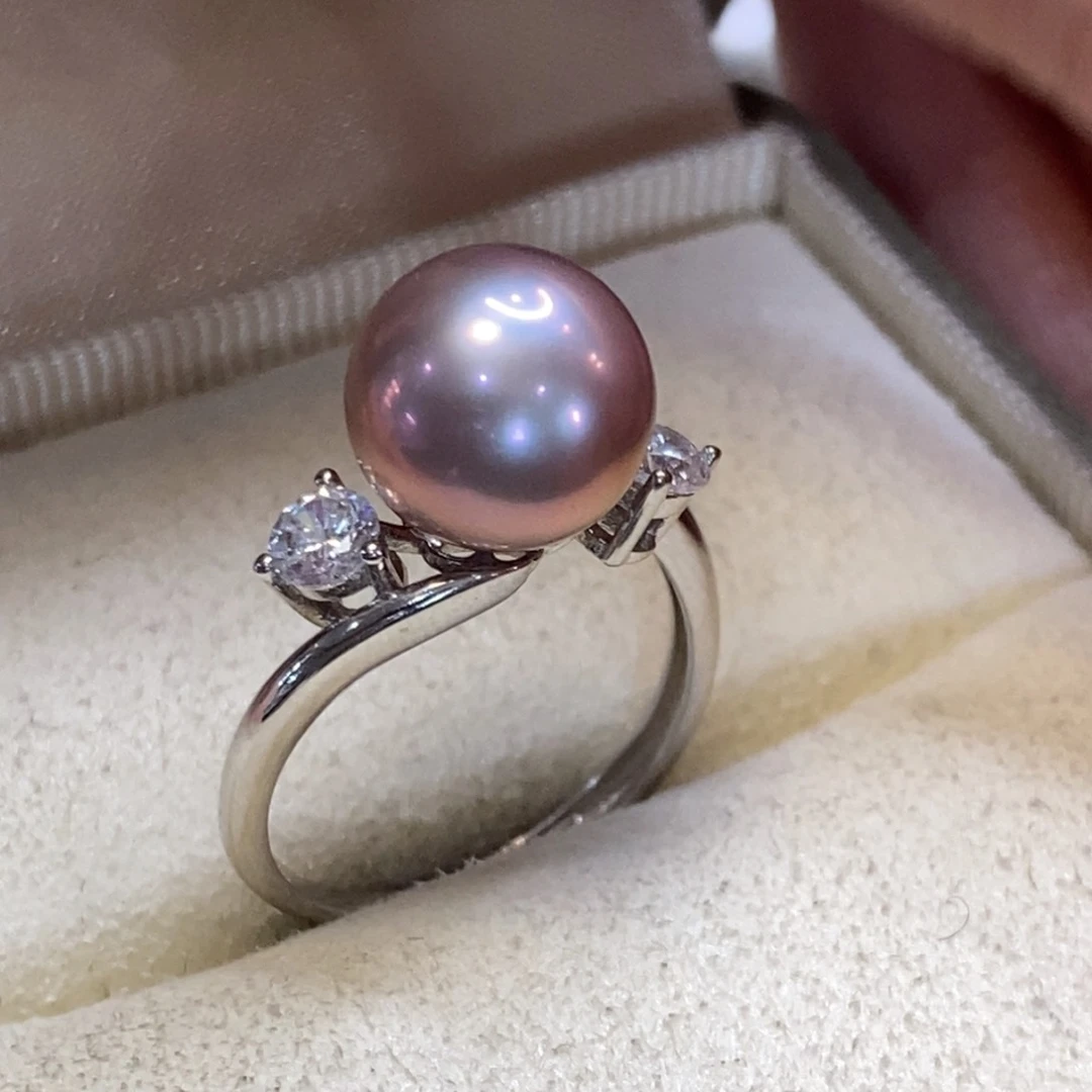 淡水珍珠戒指银S925镶嵌