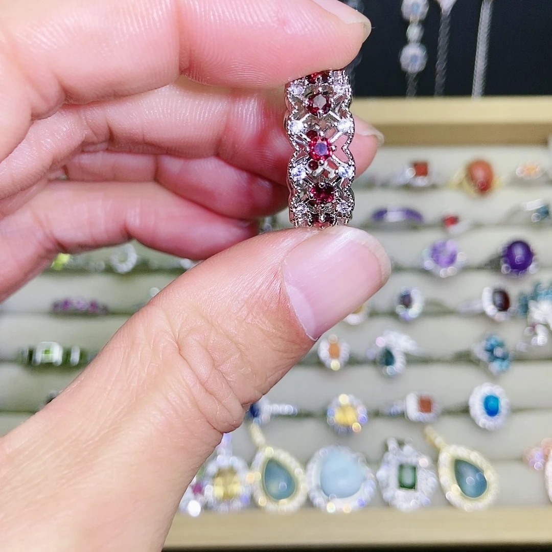 【闪购商品】未镶嵌戒指石榴石