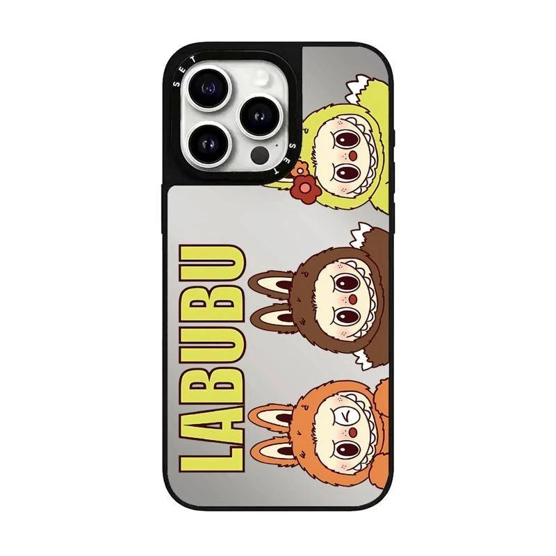 labubu专属总汇黑框镜面适用苹果手机壳新款防摔超高版本
