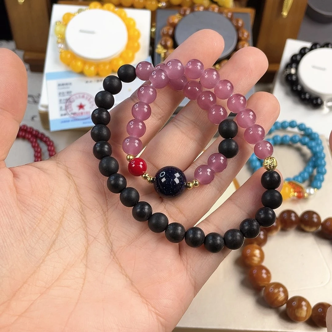 玛瑙手饰银S925镀金镶嵌