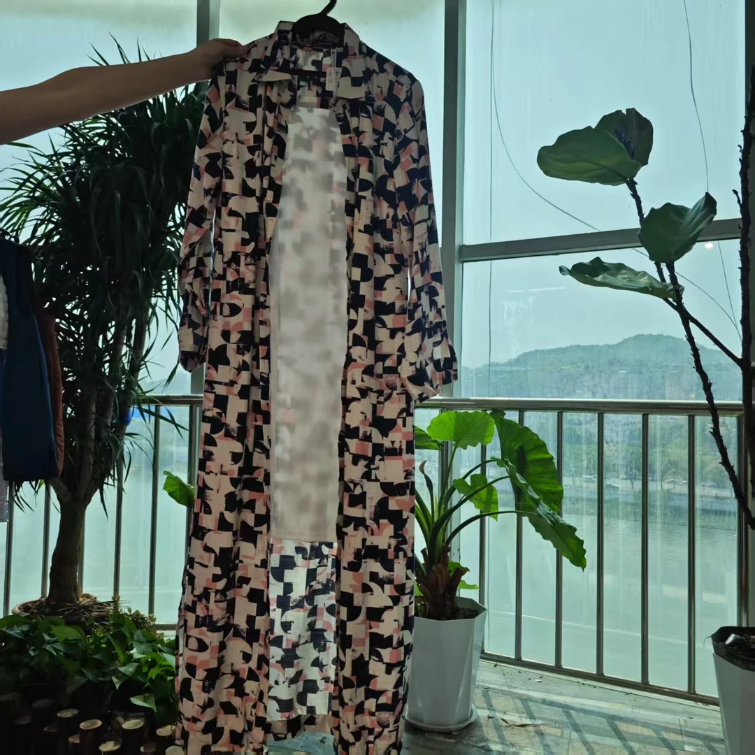 唯琳剪标   8仓A5-4-3430款   迷彩印花翻领长款开衫