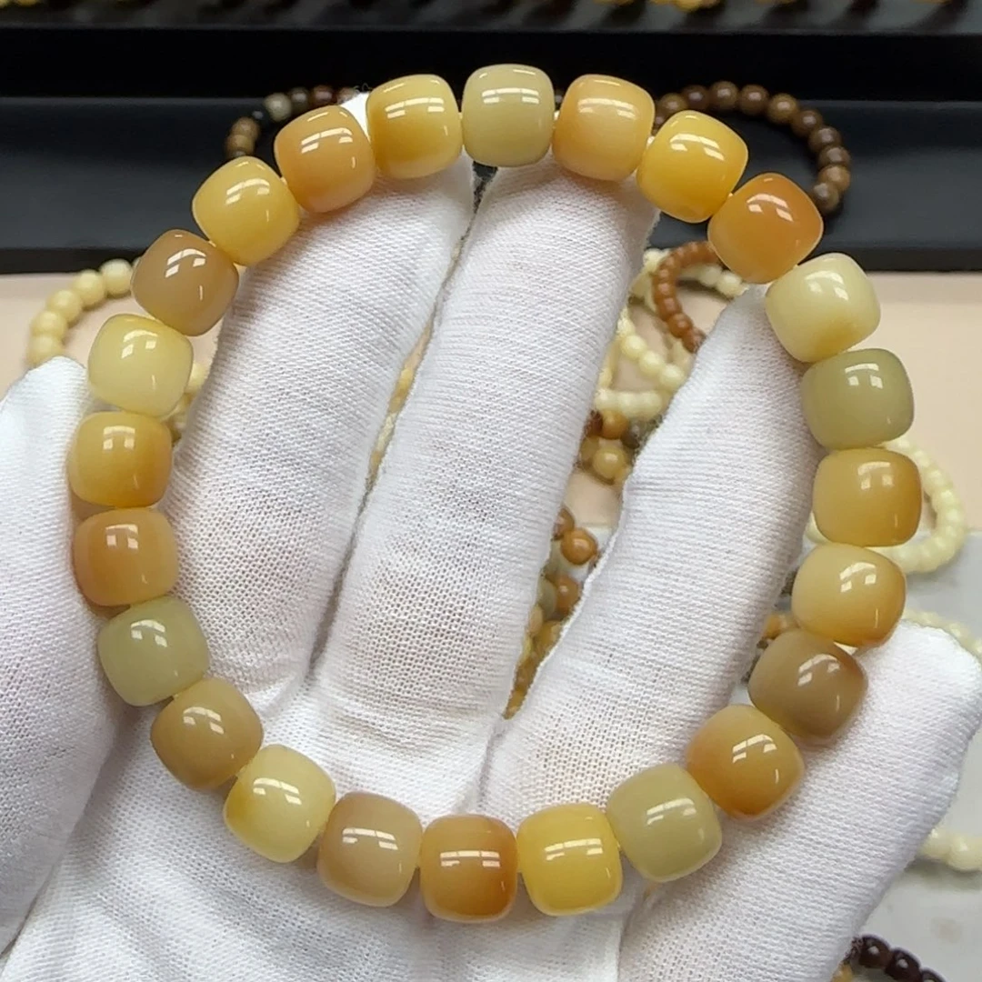 倒***时菩提根/象牙果手串9*10 花皮多宝 5年