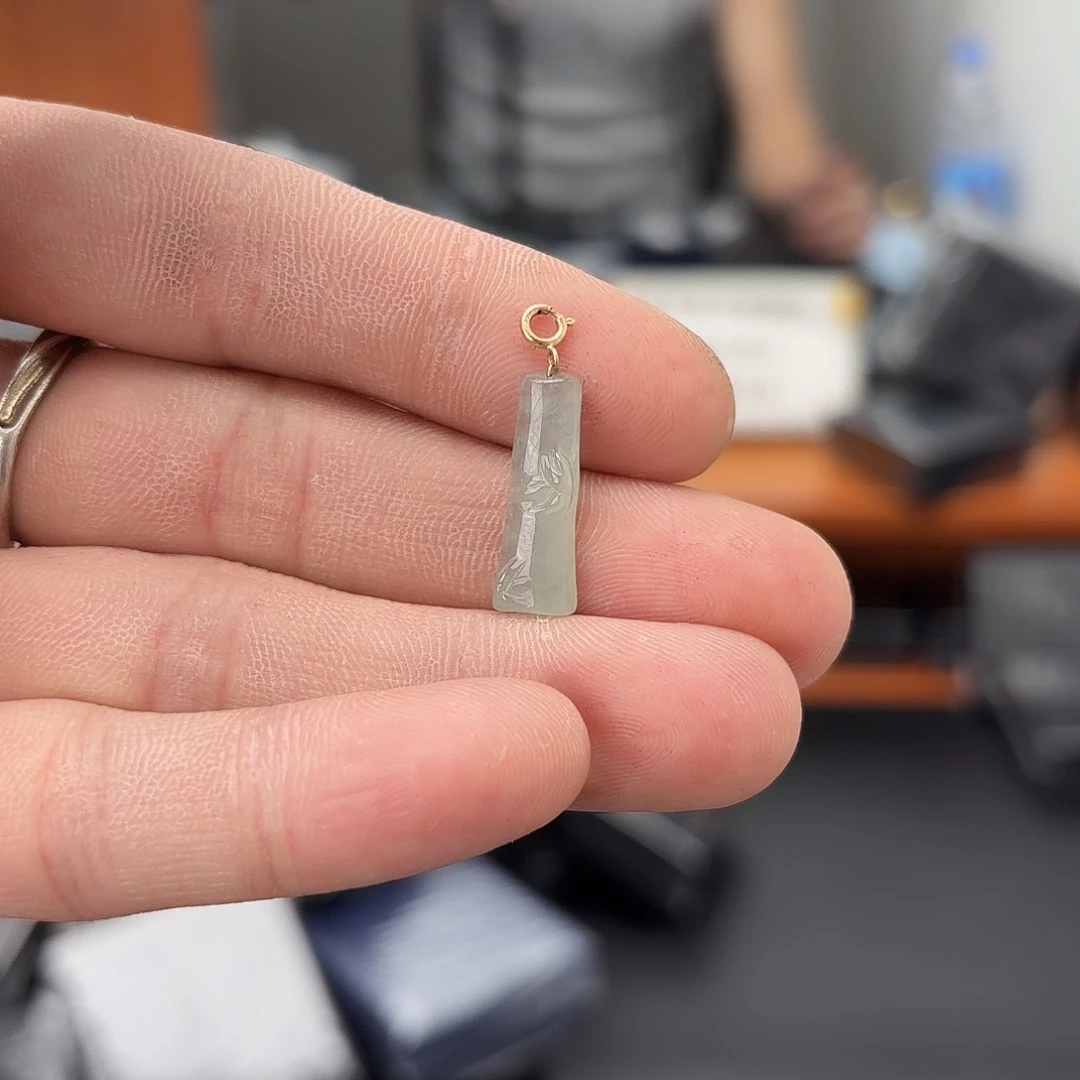 翡翠戒指银S925镀金镶嵌