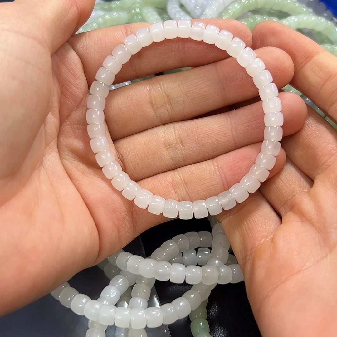 和田玉手串未镶嵌暴**周