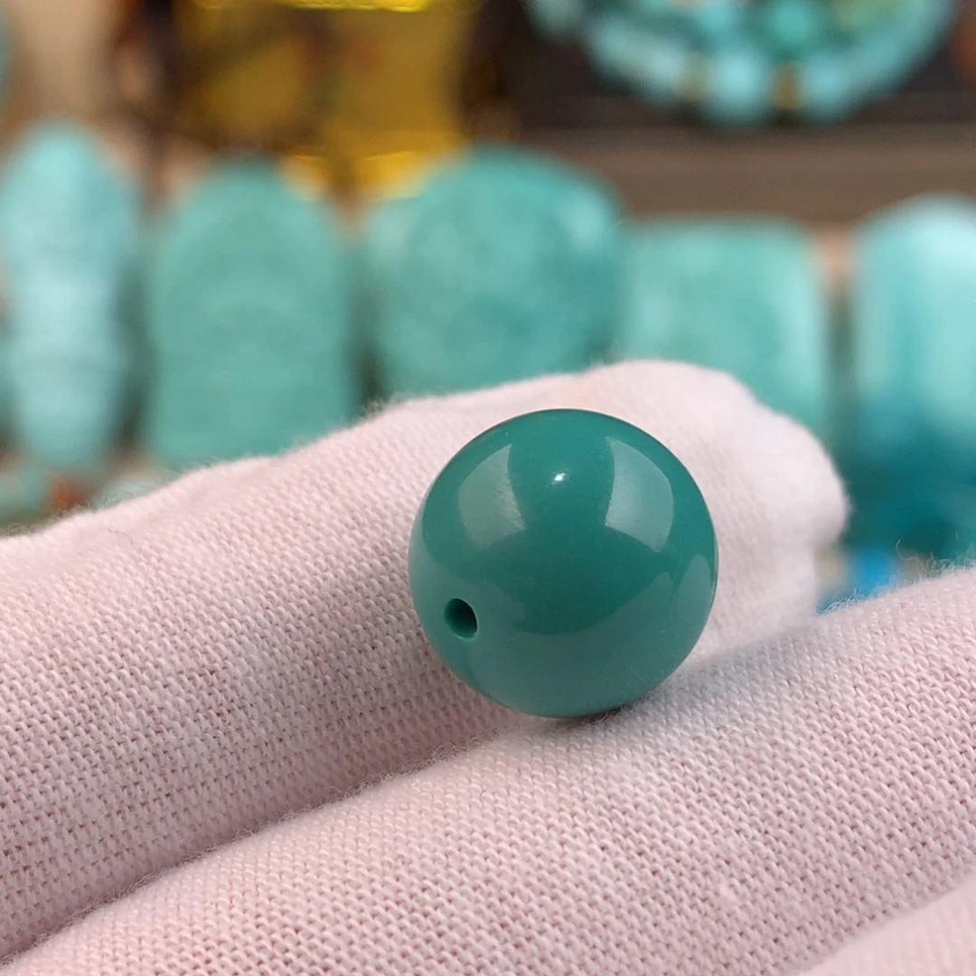 绿松石未镶嵌圆珠卡12.5