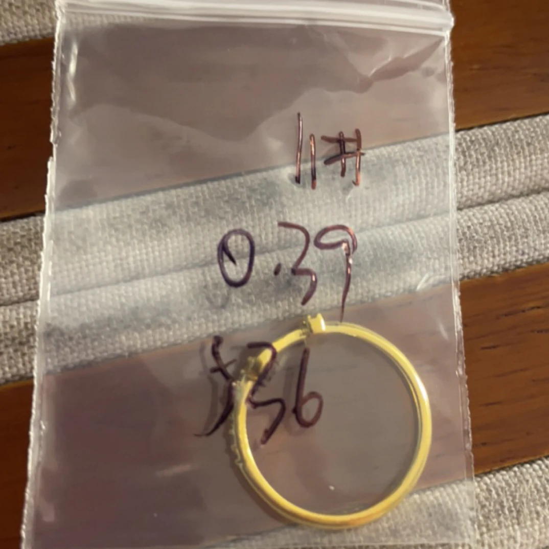 克重0.39 11号 马蹄6D戒指 足金999