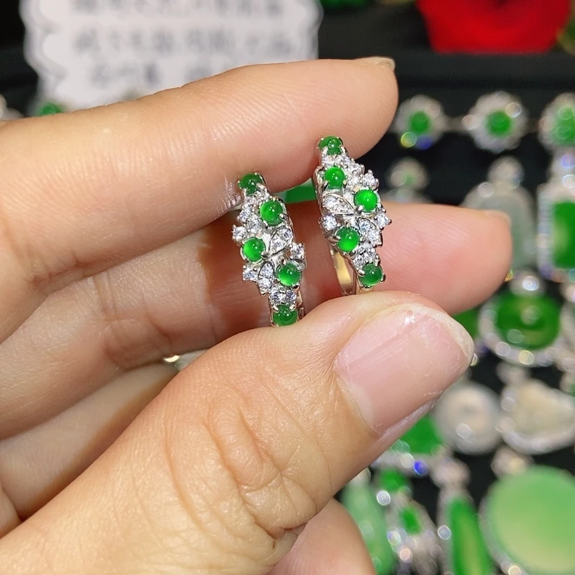 【闪购商品】翡翠未镶嵌耳饰天然翡翠