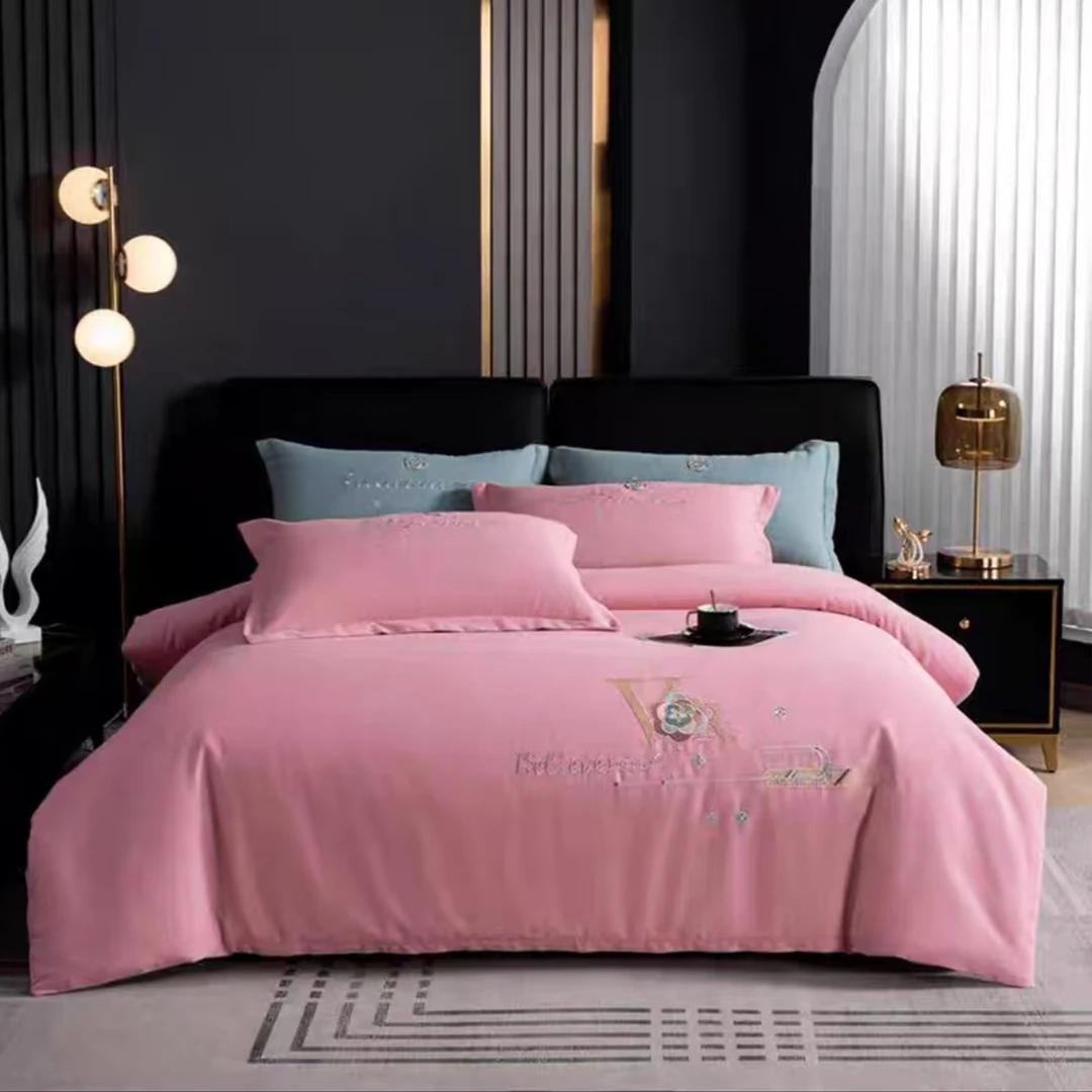 200*230cm时尚现代简约床品双人床被面床单四件套家居床品6D853