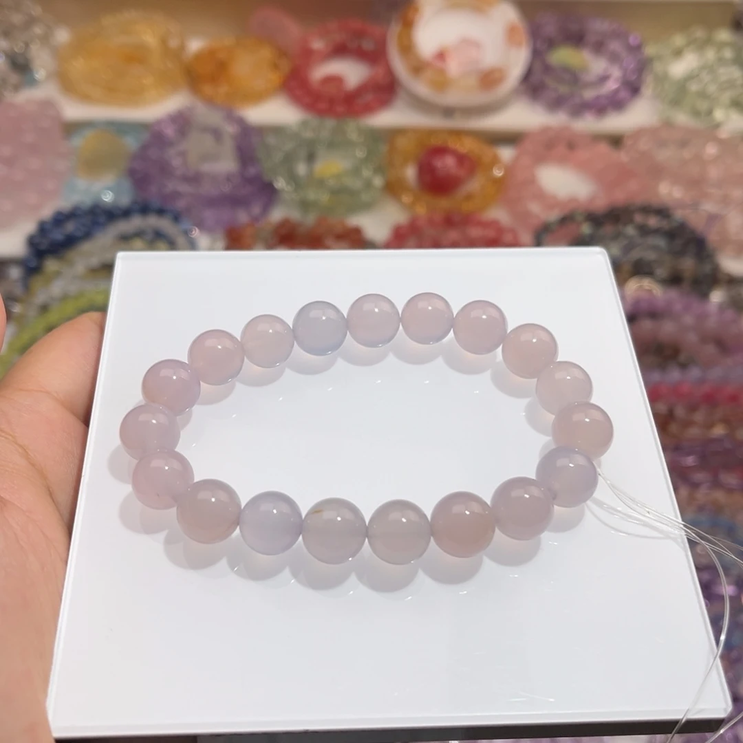 未镶嵌水晶手链10m紫玉髓单圈