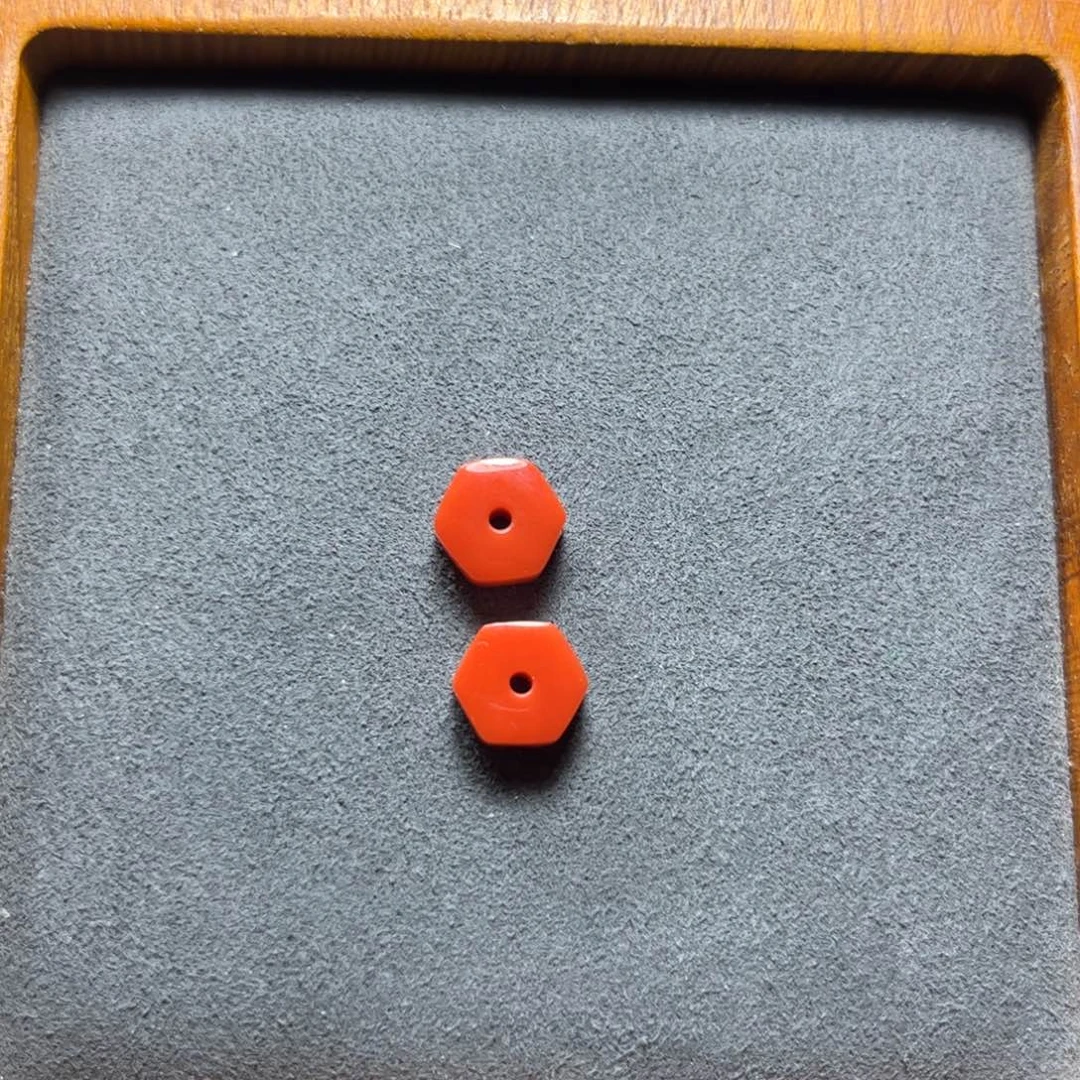 未镶嵌锦红隔片9mm南红玛瑙