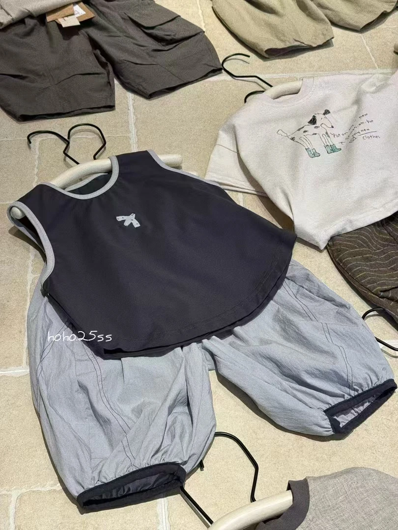 （No退换）波比kids 25夏hoho飞机背心套装