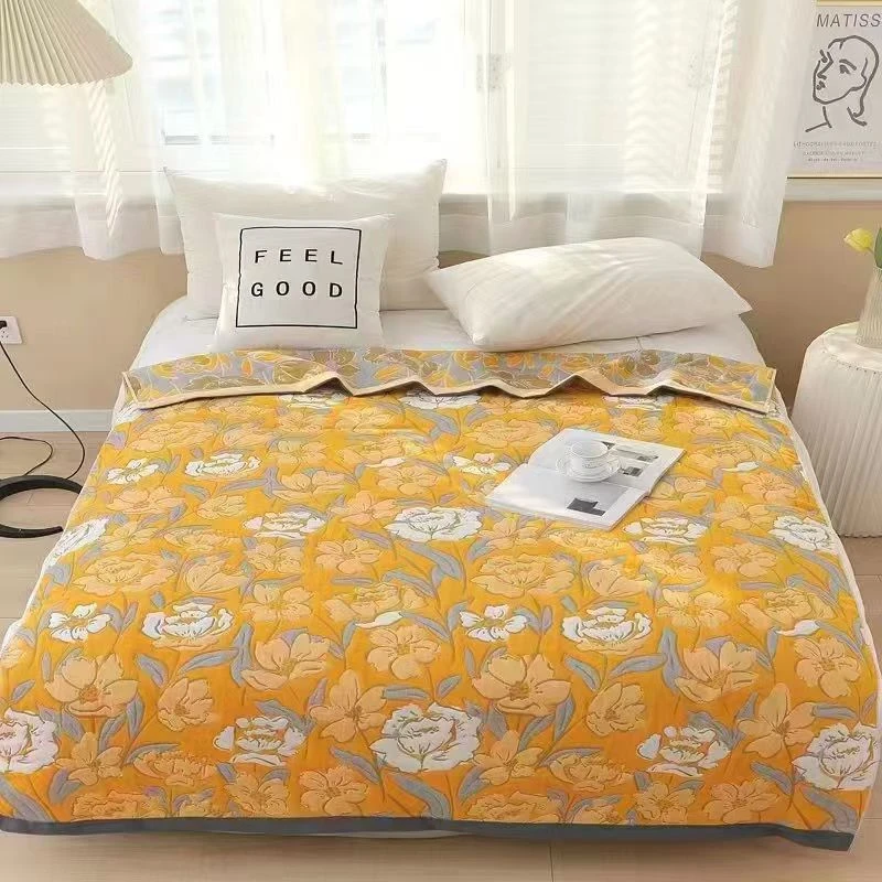 六层纱盖毯毛巾被轻奢柔软色织宿舍办公室车载神器