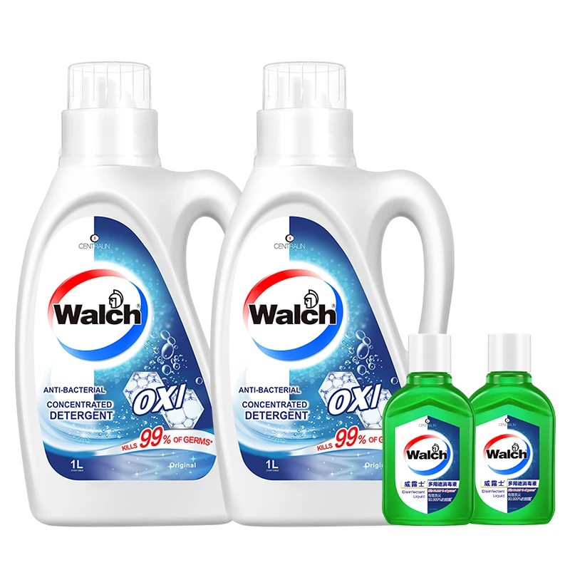 威露士除菌有氧洗衣液原味1L*2+多用途消毒液60ml*2
