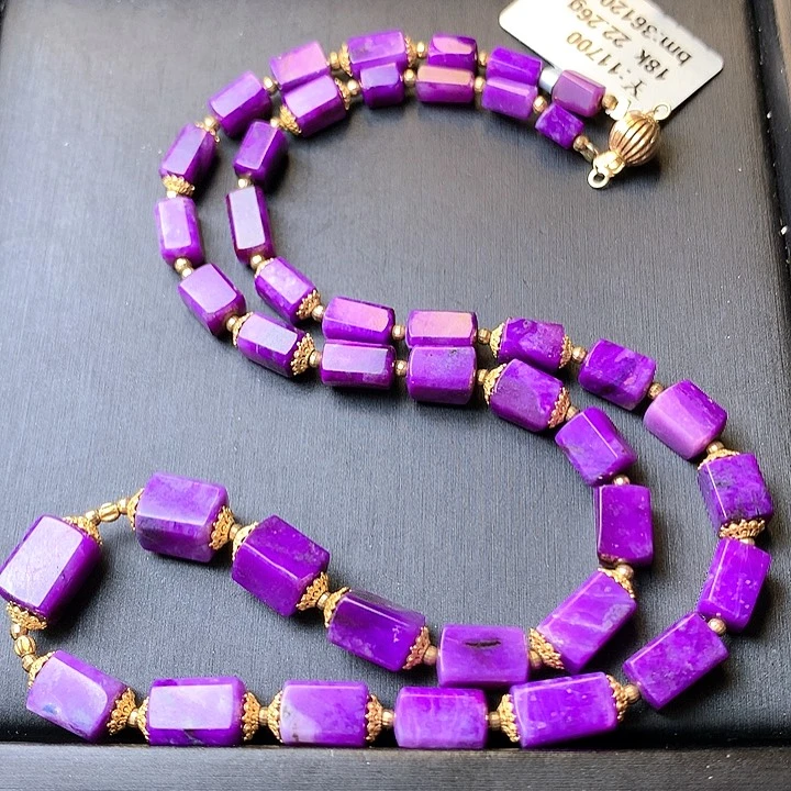 苏纪石（舒俱来）项链18K金镶嵌