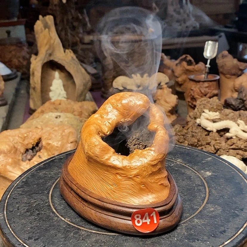 【闪购商品】841号荔枝木香炉工艺