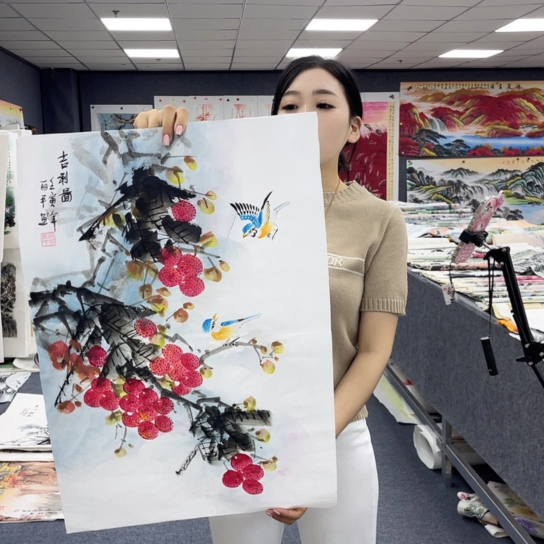 国画作品小姐姐放漏…