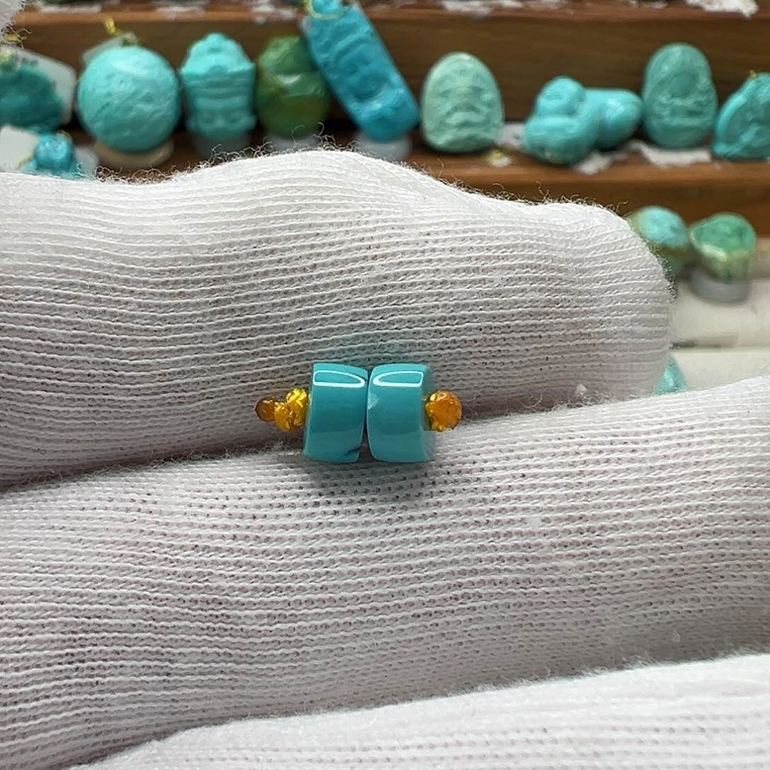 绿松石直切珠 未镶嵌