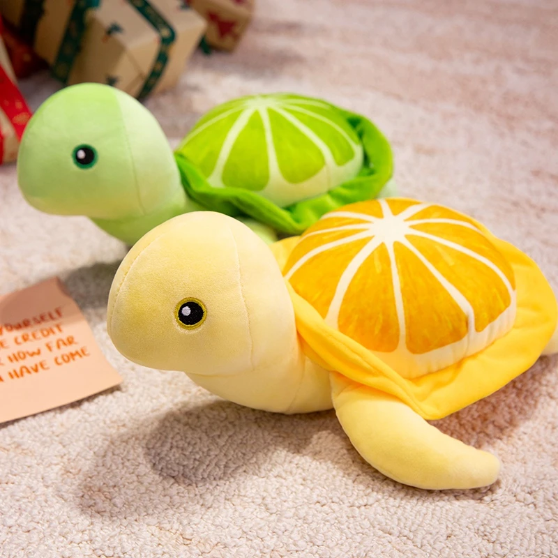 可爱柠檬小乌龟公仔毛绒玩具安抚玩偶小号布娃娃儿童生日礼物女生