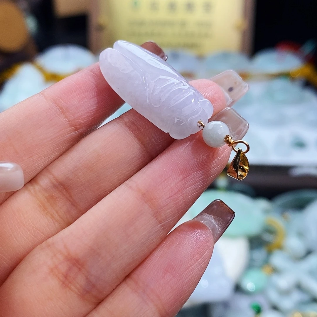 翡翠未镶嵌毛衣链8044