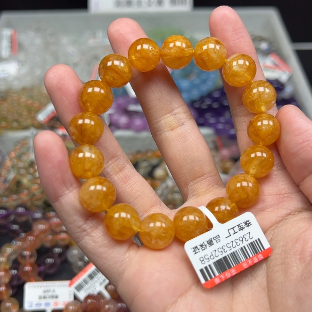未镶嵌手链水晶卡12.3精品冰透黄金胶花36