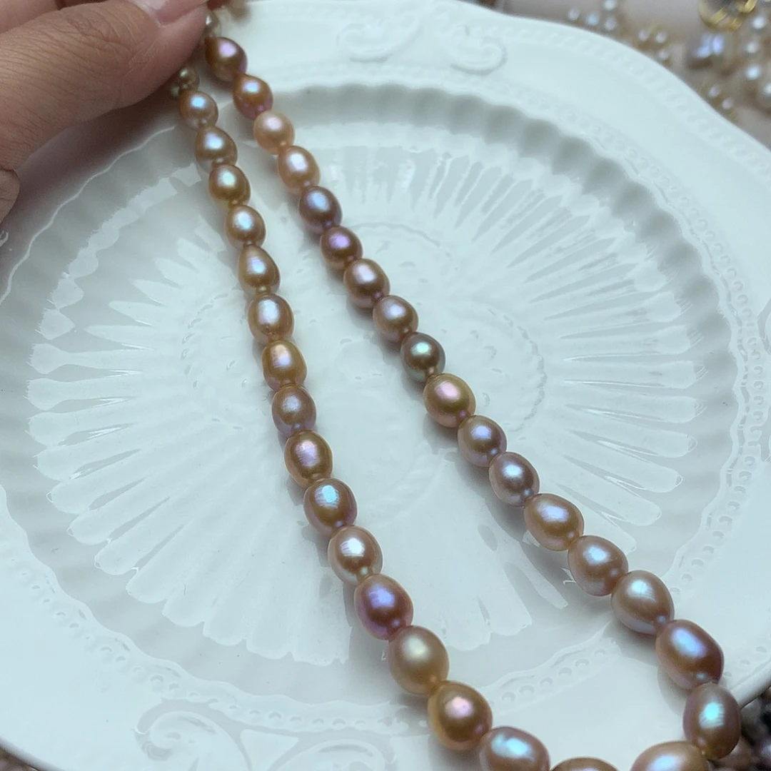 淡水珍珠7-8未镶嵌x5项链