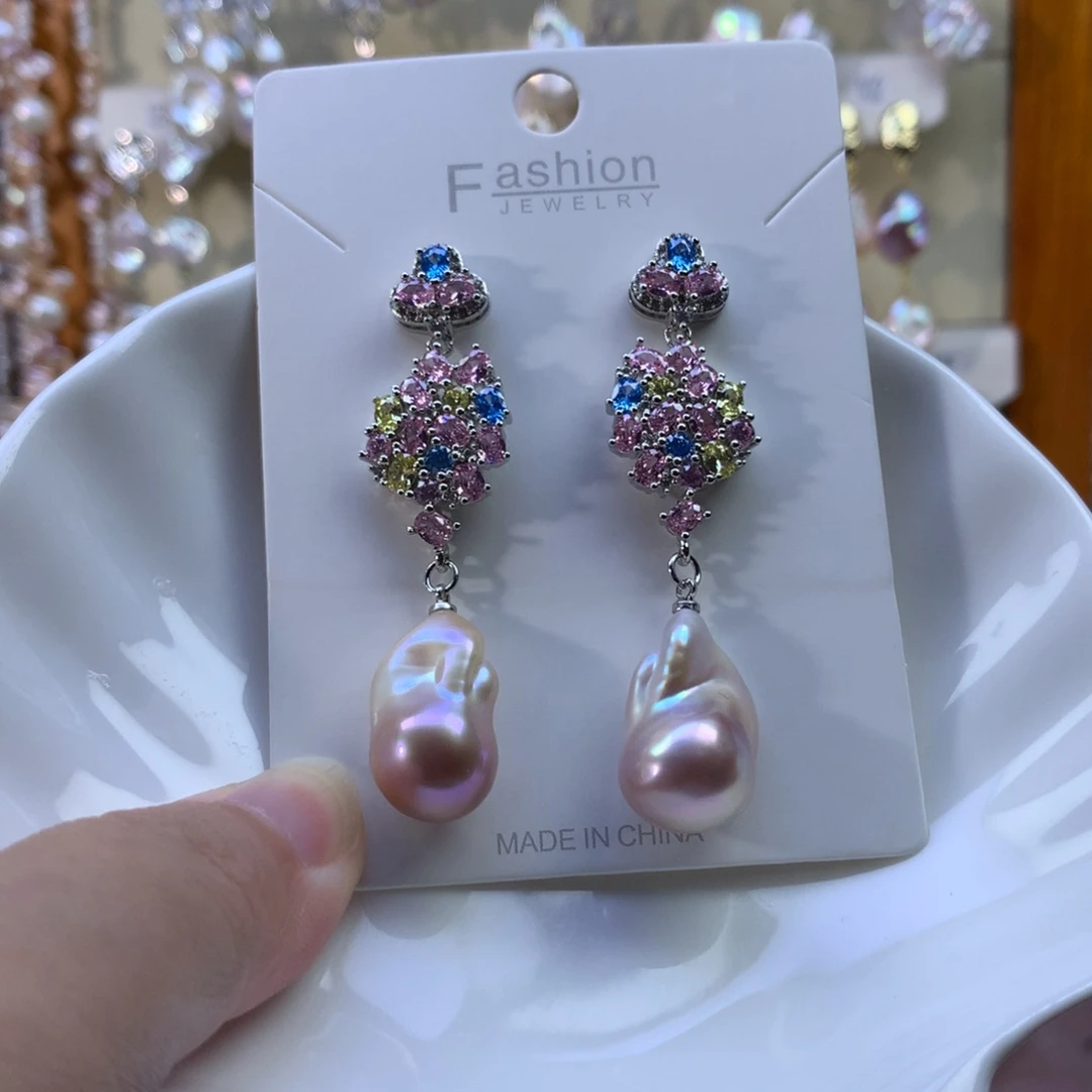 合金耳饰淡水珍珠特价3281