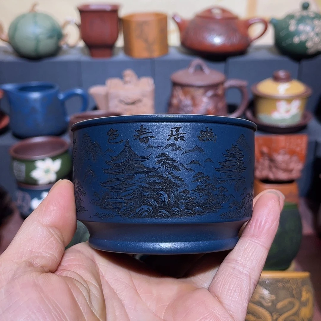 原矿紫砂手工主人杯