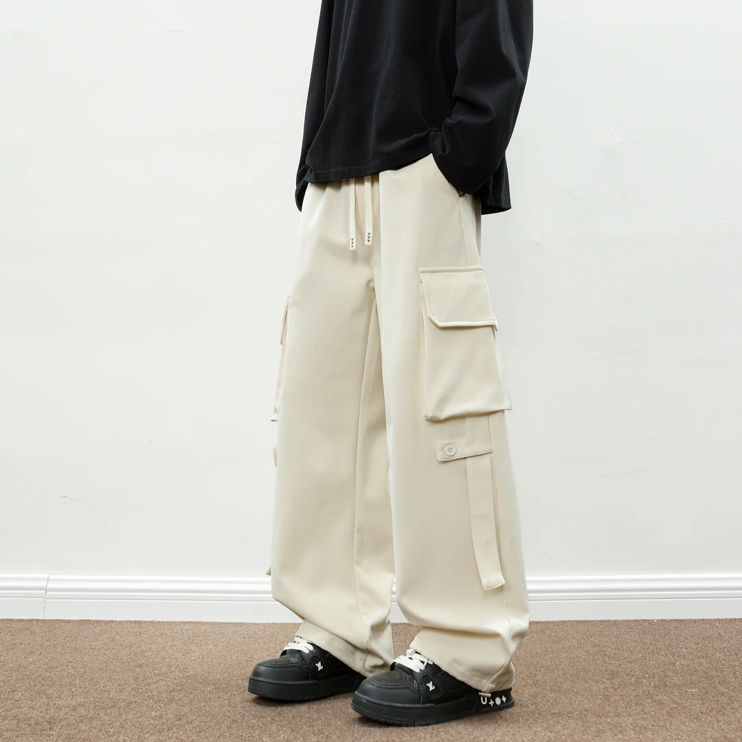 夏季百搭抽绳大码休闲工装裤长裤休闲裤潮秋季裤子运动工装裤