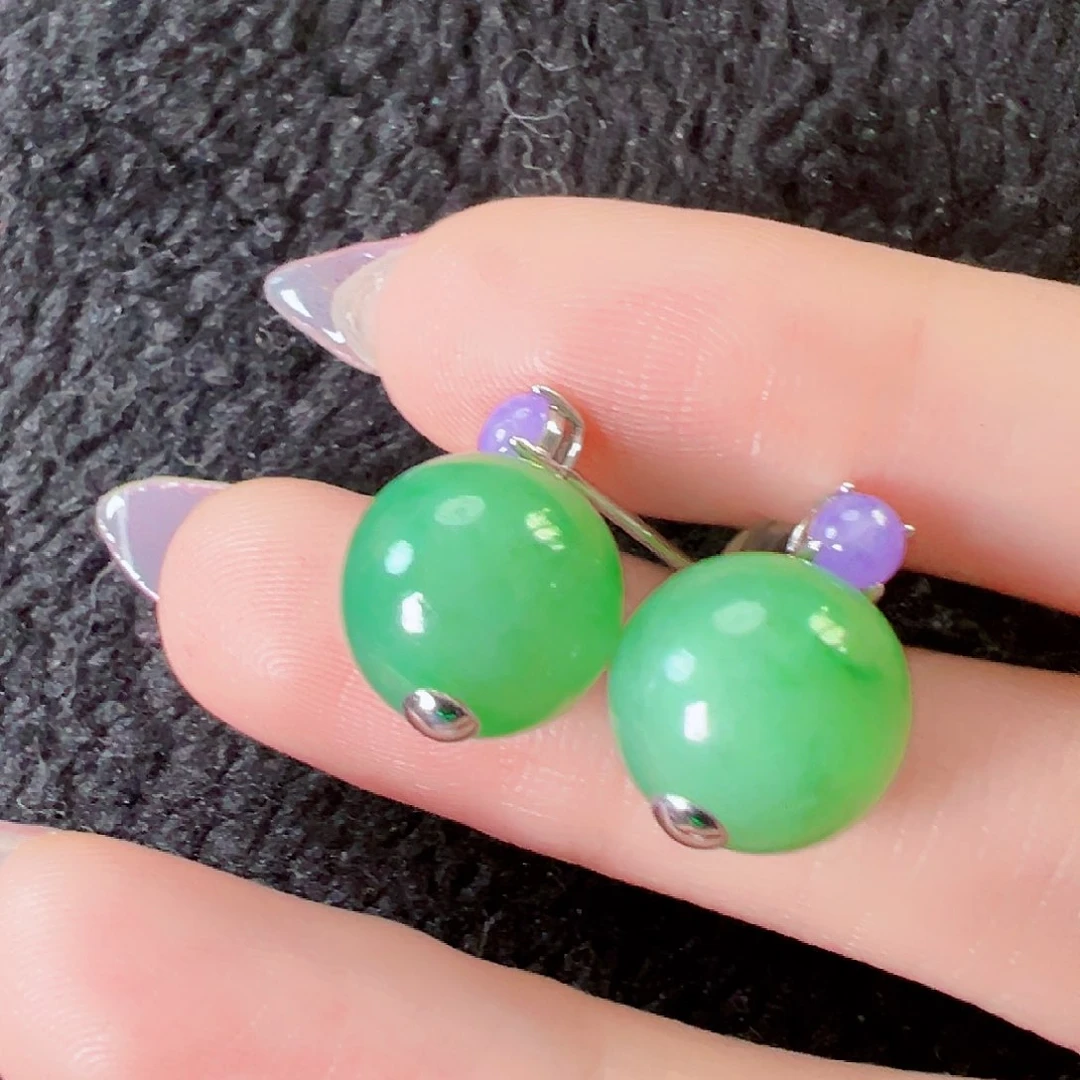 翡翠耳饰18K金镶嵌【清仓福利价】签收后24小时鉴赏期