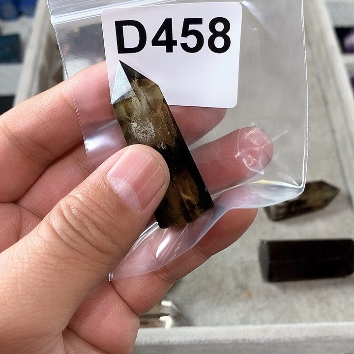 水晶天然水晶柱子D458未镶嵌心****镜