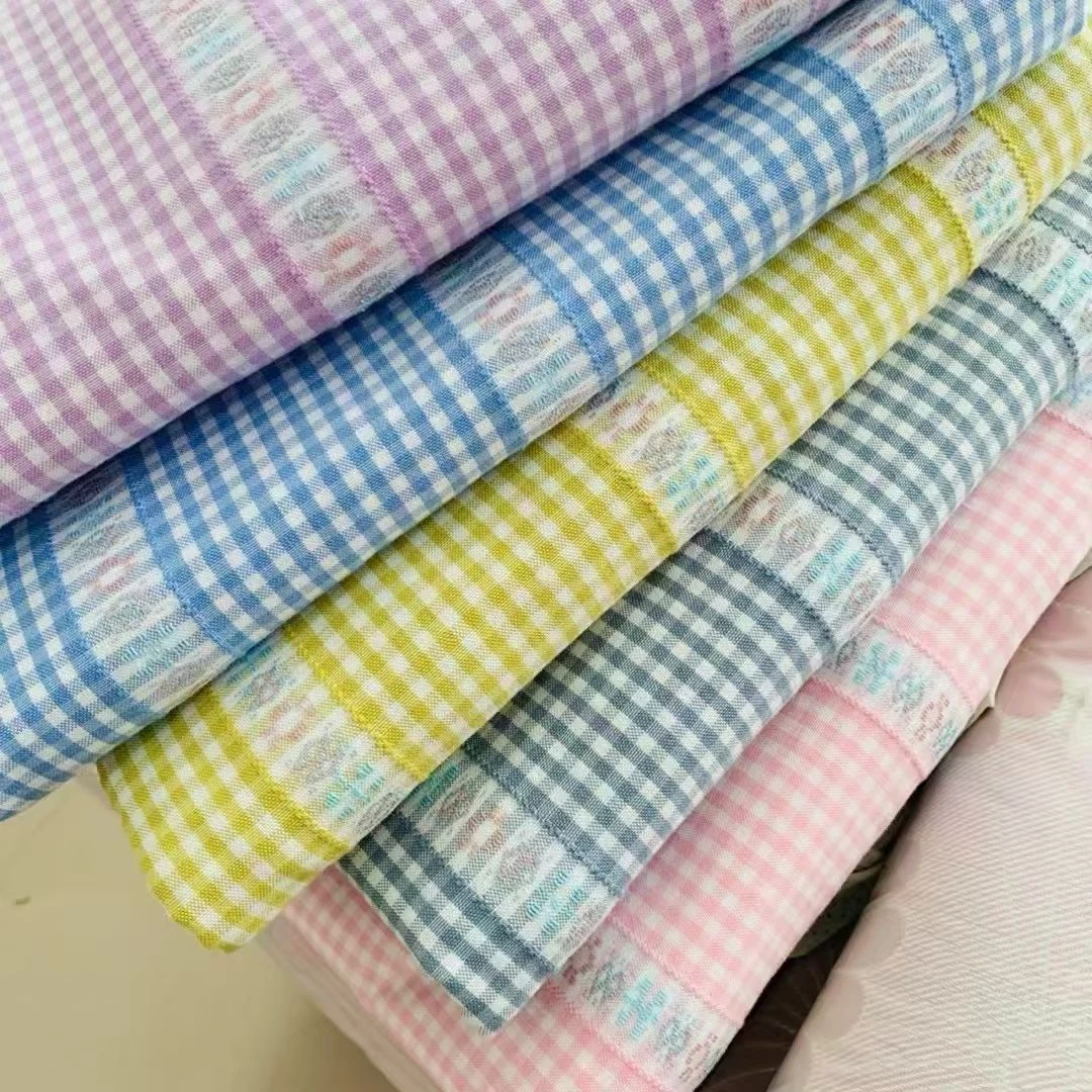 简约色织提花格子床单清新素雅老粗布城市机能风