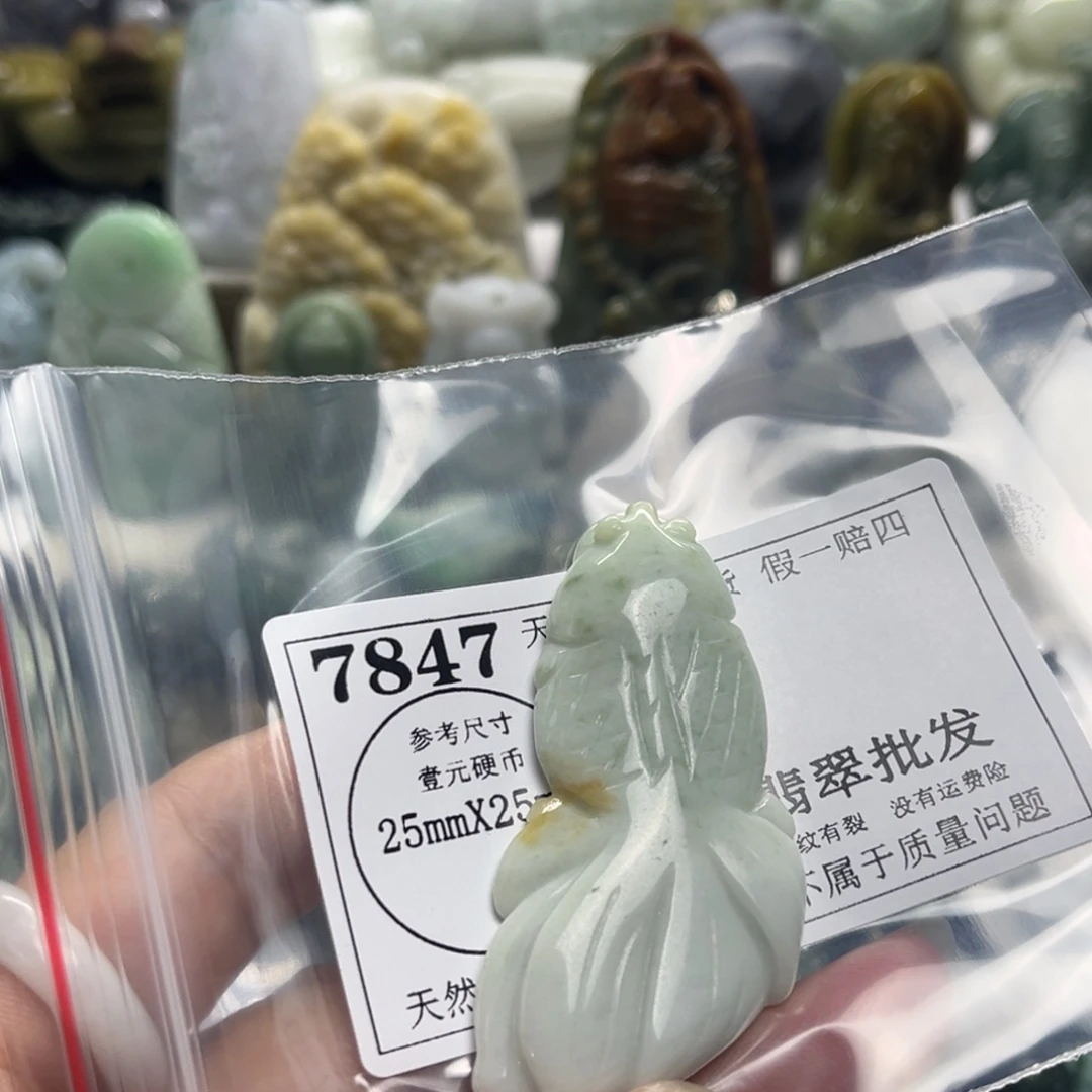 翡翠未镶嵌颈饰7847