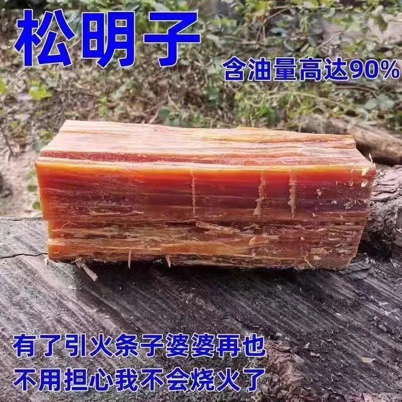 高油脂松明条户外烧烤野外生存必备松油条防水简便环保松柴油条