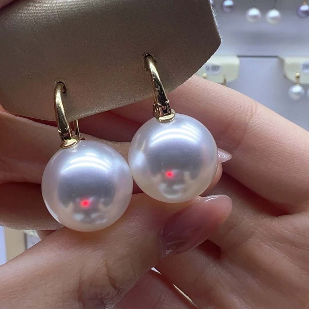 银S925镶嵌淡水珍珠耳饰