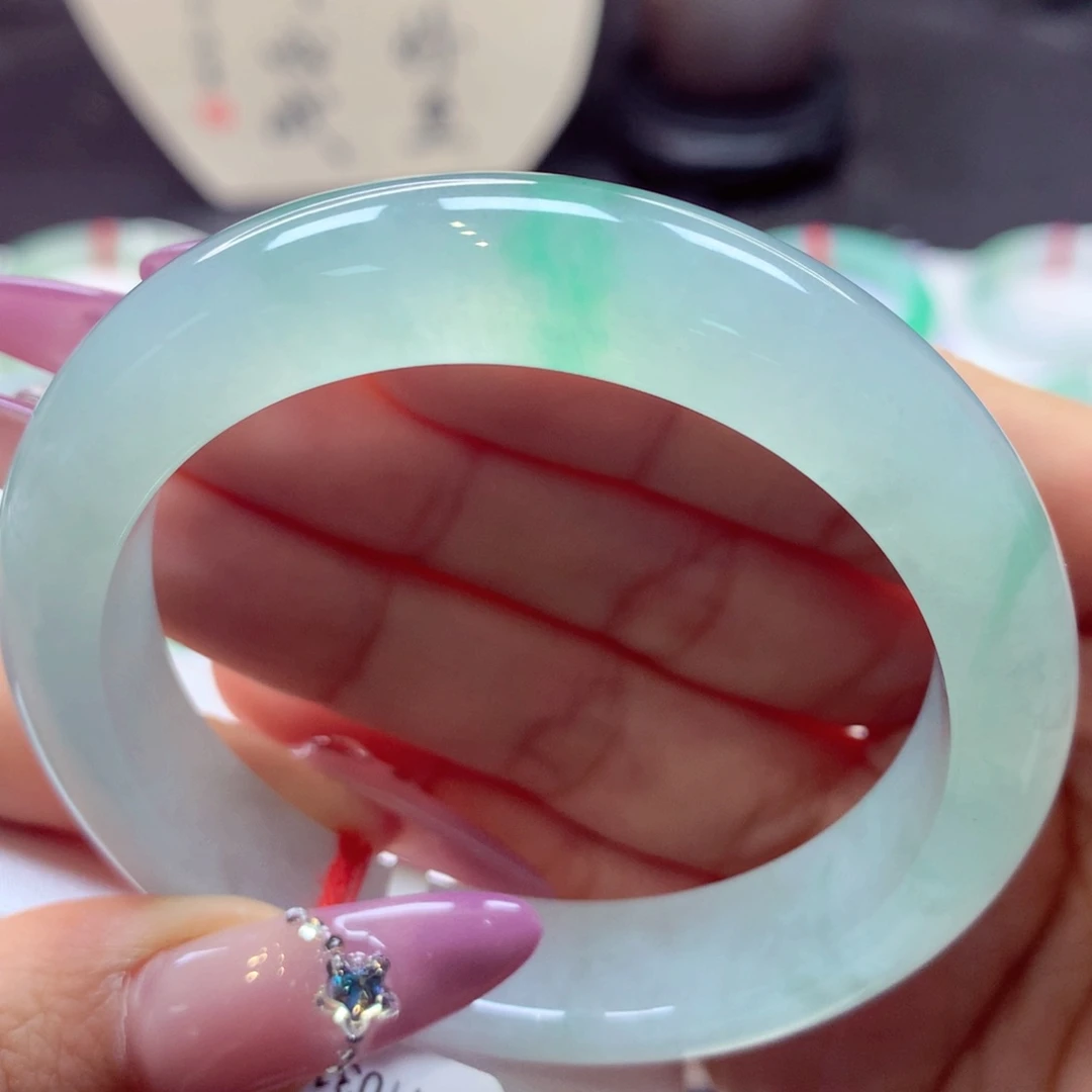 翡翠手镯未镶嵌正圈36号66