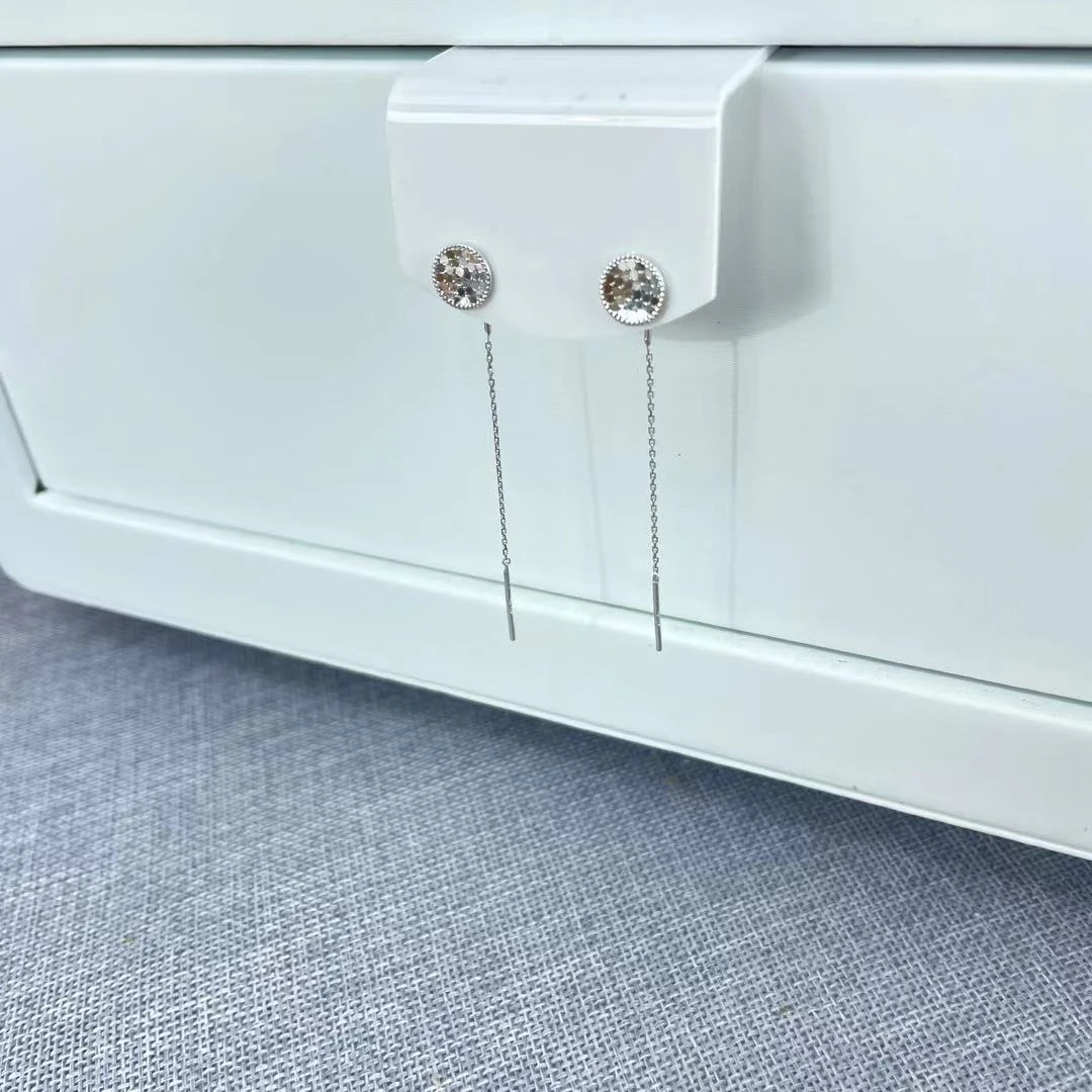 PT950铂金耳饰  鱼鳞圆形7字耳线 简约时尚潮流 S 11329 11326