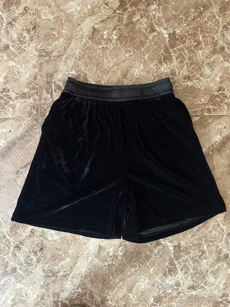 夏季阔腿短裤高腰百搭女装黑色休闲风