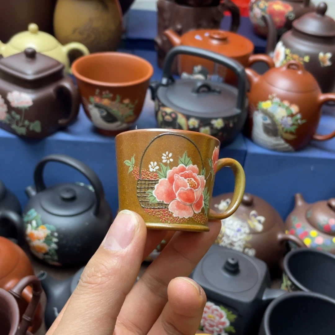 茶杯红泥紫砂主人杯40cc